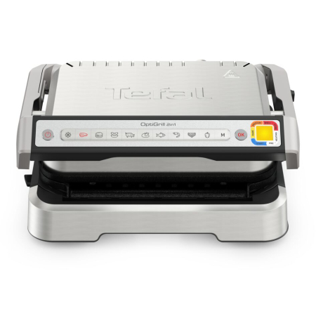 Gratar electric Tefal OptiGrill 2 in 1 GC773D30, 2100W, cleste inclus, 9 programe de gatire automate, indicator gatire, placi detasabile cu in [2]