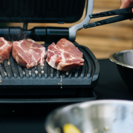 Gratar electric Tefal OptiGrill Elite GC750D30 cu 12 programe automate, termostat reglabil si carte de retete [8]