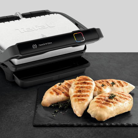 Gratar electric Tefal OptiGrill Elite GC750D30 cu 12 programe automate, termostat reglabil si carte de retete [16]