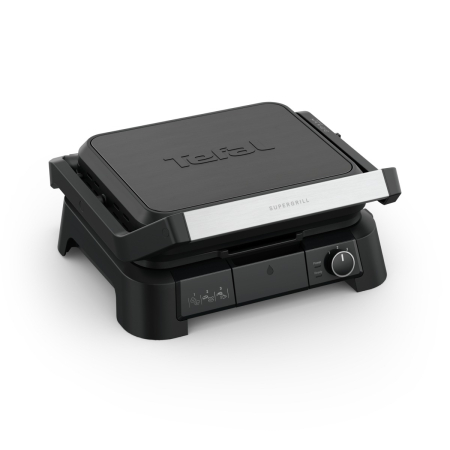 Bucatarie - Gratar electric Tefal SuperGrill 3 in 1 GC5108E0, 2000W, indicator gatire, placi detasabile cu invelis antiaderent, 3 trepte temperatura, funct