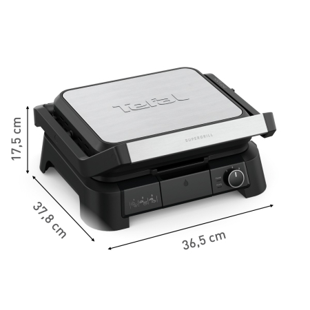 Gratar electric Tefal SuperGrill 3 in 1 GC510DE0, 2000W, indicator gatire, placi detasabile cu invelis antiaderent, 3 trepte temperatura, funct [3]