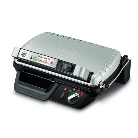 Gratar electric Tefal SuperGrill XL GC461B34, 2400W, termostat cu 4 pozitii, placi antiaderente, tava de colectare, indicator LED [3]