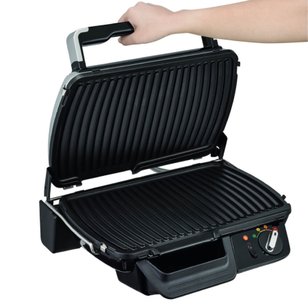 Gratar electric Tefal SuperGrill XL GC461B34, 2400W, termostat cu 4 pozitii, placi antiaderente, tava de colectare, indicator LED [4]