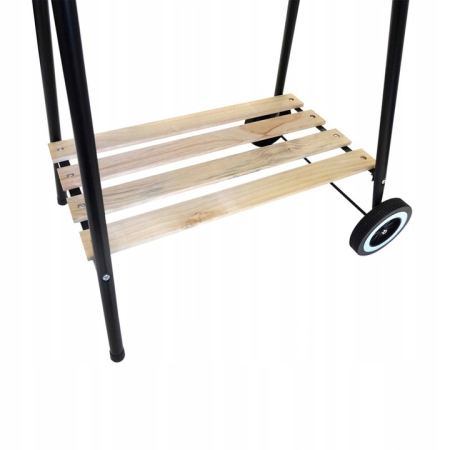 Gratar metalic carbuni cu tava cromata, spita rotisor, reglare inaltime 4 trepte, 104x88x45 cm [6]