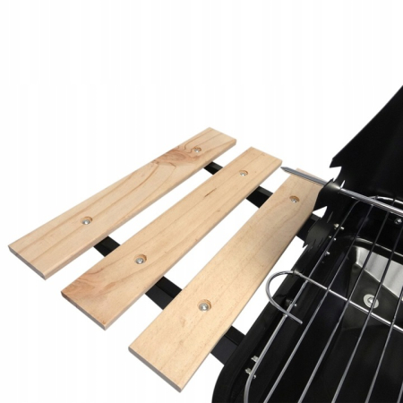 Gratar metalic carbuni cu tava cromata, spita rotisor, reglare inaltime 4 trepte, 104x88x45 cm [7]