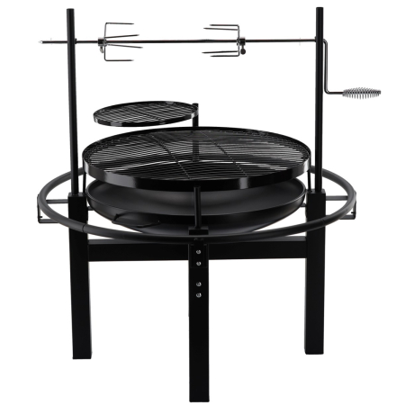 Gratar multifunctional cu rotisor, constructie metalica rezistenta, 90x86x99 cm, negru [2]