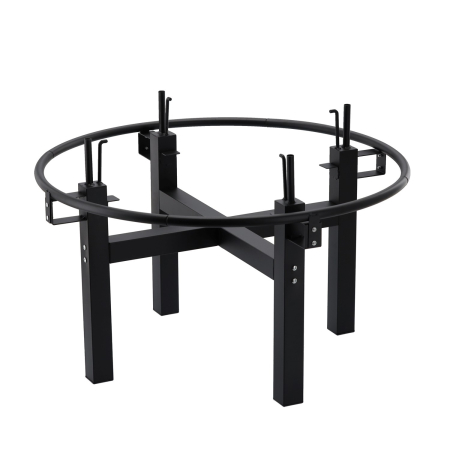 Gratar multifunctional cu rotisor, constructie metalica rezistenta, 90x86x99 cm, negru [5]