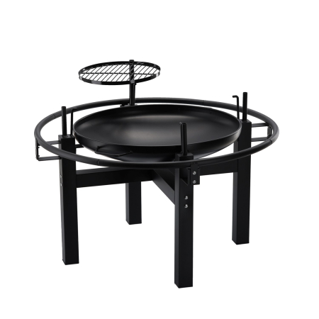 Gratar multifunctional cu rotisor, constructie metalica rezistenta, 90x86x99 cm, negru [6]
