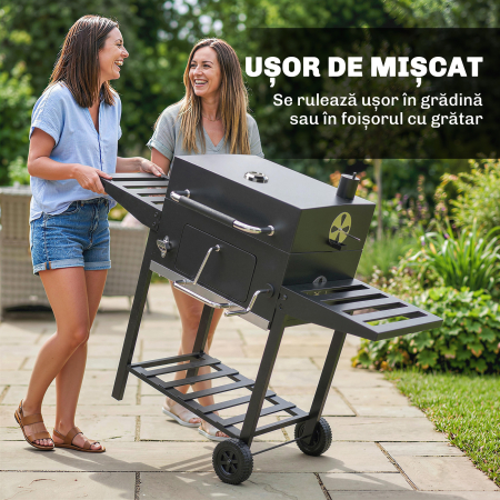  gratar pe carbune, grila reglabila, rafturi rabatabile, termometru. [8]