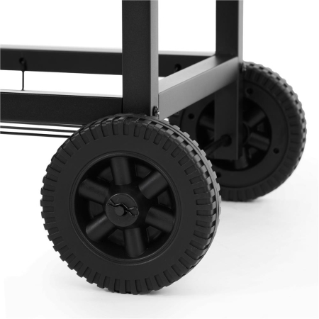 Gratar pe carbuni cu raft lateral pliabil, raft frontal si suport reglabil pentru carbuni, termometru, 108x60x95 cm, negru [21]