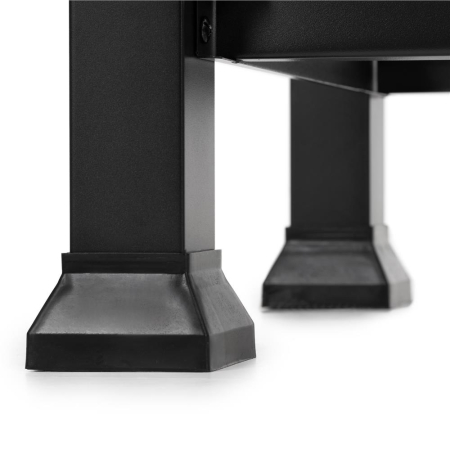 Gratar pe carbuni cu raft lateral pliabil, suport reglabil pentru carbuni, termometru, 114x52x106 cm, negru [30]