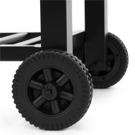 Gratar pe carbuni cu raft lateral pliabil, suport reglabil pentru carbuni, termometru, 114x52x106 cm, negru [13]