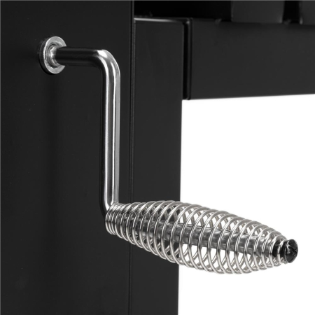 Gratar pe carbuni cu raft lateral pliabil, suport reglabil pentru carbuni, termometru, 114x52x106 cm, negru [31]