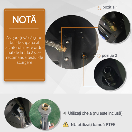  Gratar pe Gaz cu 5 Arzatoare Rafturi Laterale si Dulap [3]