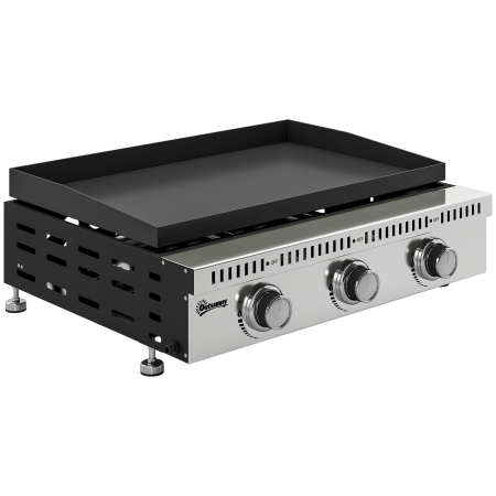 Gradina & balcon - Gratar pe Gaz , portabil de masa, cu tava pentru grasime, culoare neagra.