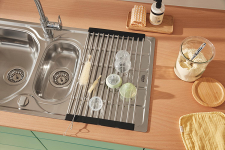 Gratar pliabil Grohe 40856SD0, 450 x 348 mm, otel inoxidabil, mat, crom [2]