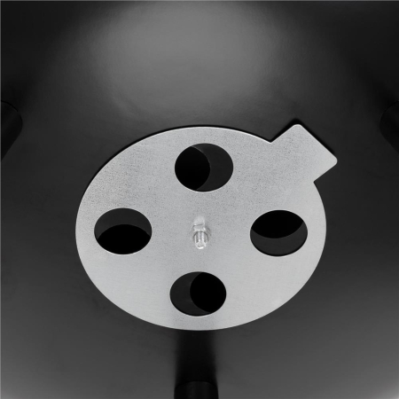 Gratar portabil pe carbuni cu capac, raft inferior si reglare ventilatie, din otel, diametru gratar 41 cm [16]