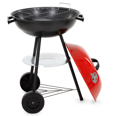 Gratar portabil pe carbuni cu capac, raft inferior si reglare ventilatie, din otel, diametru gratar 41 cm [6]