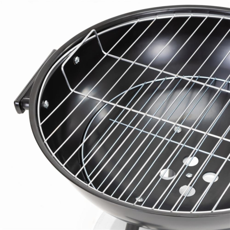 Gratar portabil pe carbuni cu capac, raft inferior si reglare ventilatie, din otel, diametru gratar 41 cm [21]