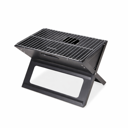 Gratar portabil pliabil pentru gradina si camping, metal, 56x56x40 cm, negru [4]