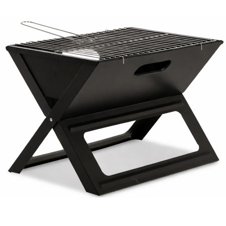 Gradina & balcon - Gratar portabil pliabil pentru gradina si camping, metal, 56x56x40 cm, negru