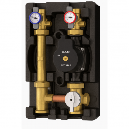 Incalzire in pardoseala - Grup de pompare cu vana de amestec cu bila Giacomini R586RY102, pompa de circulatie DAB EVOSTA2 sau WILO, eficienta energetica ridicata, 400mp