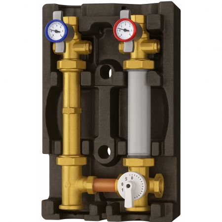 Incalzire in pardoseala - Grup de pompare cu vana de amestec cu bila Giacomini R586RY112, temperatura constanta, eficienta energetica ridicata, 400 mp