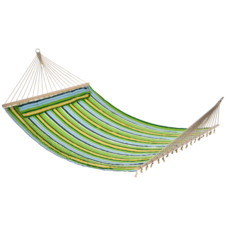 Mobilier gradina si terasa - Hamac de Gradina  pentru 1-2 persoane Max 150 kg, Hamac de Camping din Bumbac si Poliester cu Perna Detasabila 400x140cm