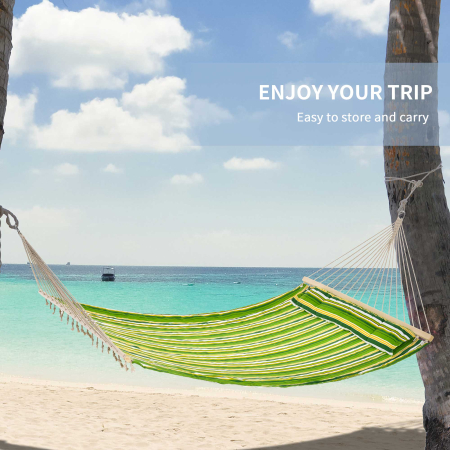  hamac dublu cu perne, 2,84×1,4 m, verde si galben [5]