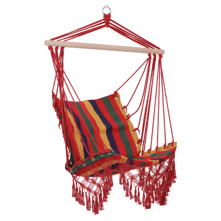 Balansoare si leagane de gradina -  Hamac Scaun Suspendat din Bumbac si Poliester, Colorat, 100x60x100cm