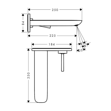 Hansgrohe, PuraVida, baterie lavoar, proiectare 225, crom alb [2]
