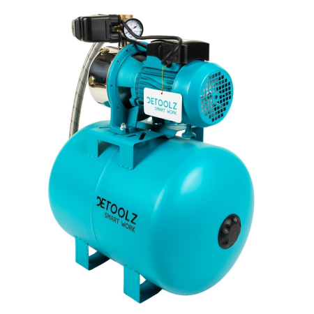 Hidrofor 0.9 KW Detoolz DZ-P123-G02, Debit Maxim 3300L/h, Inaltime Maxima Pompare 45M, Corp Pompa Inox, Butelie 50L [2]