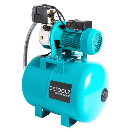 Hidrofor Detoolz 0.75 kW, debit 3300l/h, inaltime de pompare 45m, carcasa pompa inox, volum butelie 50 litri [6]