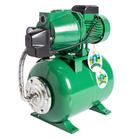 Hidrofor Micul Fermier 1.5 kW, debit maxim 3000l/h, inaltime maxima de pompare 53m, corp pompa fonta, capacitate vas expansiune 24 litri [8]