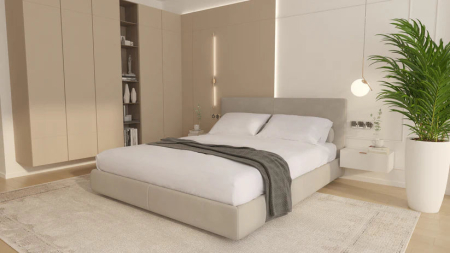 Cearceafuri de pat - Husa Brius Bumbac Cottone cu elastic, 160x200, Bumbac 100%, Material moale si prietenos cu pielea, Alb