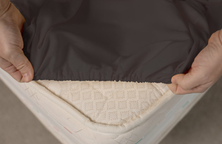 Husa Brius Bumbac Cottone cu elastic, 140x200, Bumbac 100%, Material moale si prietenos cu pielea, Gri [1]