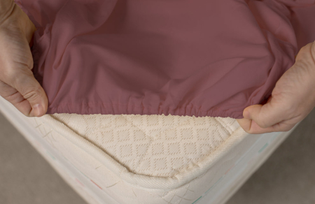 Husa Brius Bumbac Cottone cu elastic, 180x200, Bumbac 100%, Material moale si prietenos cu pielea, Mov [2]