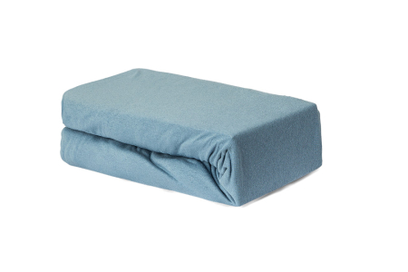 Cearceafuri de pat - Husa Brius Bumbac Organic, 100x200, 100% bumbac organic, Material moale si prietenos cu pielea, Albastru