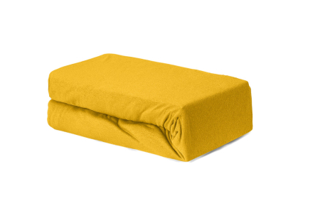 Cearceafuri de pat - Husa Brius Bumbac Organic, 100x200, 100% bumbac organic, Material moale si prietenos cu pielea, Mustar