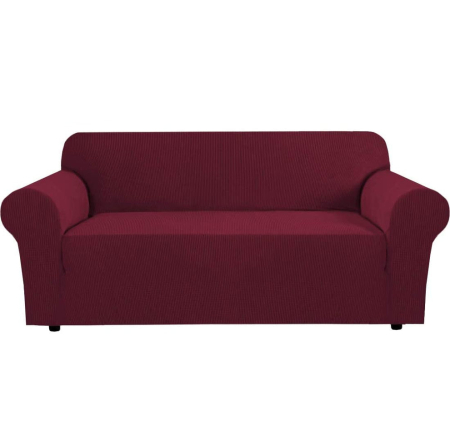 Huse canapele - Husa Brius Canapea 3 locuri, Amestec de poliester 95 % cu spandex 4%, Poliester cu Spandex, Bordo