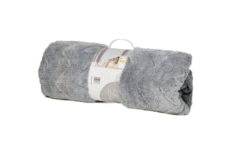 Huse canapele - Husa Brius de Pat Jacquard 160×200+2 Fete Perna 50x70, Coral fleece tip jacquard, Albastru