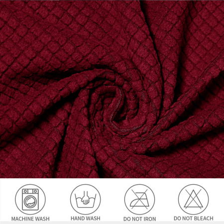 Husa Brius Scaun, Amestec de poliester cu spandex, Poliester cu Spandex, Elastic pentru mulare perfecta, Bordo [1]