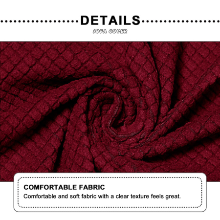 Husa Brius Scaun, Amestec de poliester cu spandex, Poliester cu Spandex, Elastic pentru mulare perfecta, Bordo [2]