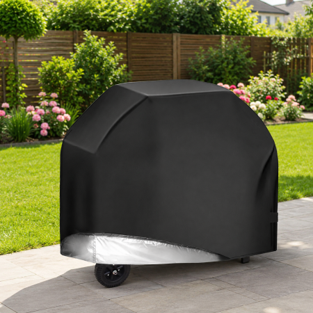 Husa de protectie pentru gratar, tesatura oxford impermeabila, protectie UV, 100x66x80 cm, negru [19]