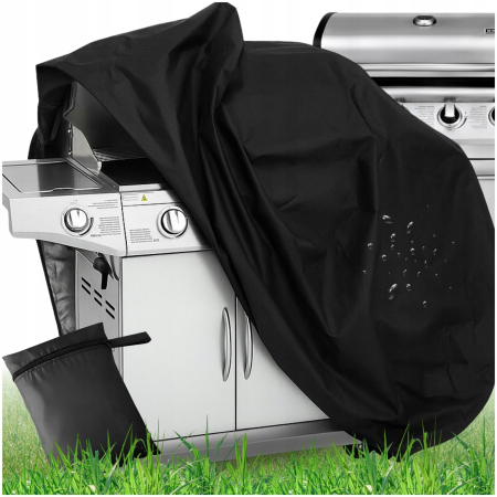 Husa de protectie pentru gratar, tesatura oxford impermeabila, protectie UV, 145x61x117 cm, negru [1]