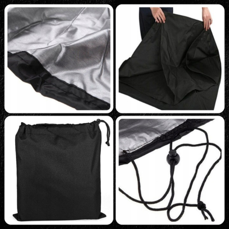 Husa de protectie pentru gratar, tesatura oxford impermeabila, protectie UV, 145x61x117 cm, negru [6]