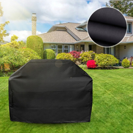 Husa de protectie pentru gratar, tesatura oxford impermeabila, protectie UV, 145x61x117 cm, negru [9]
