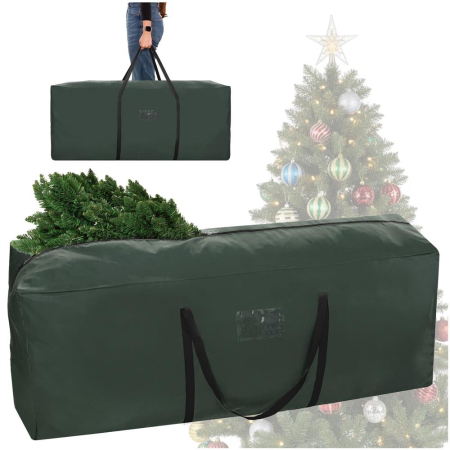 Husa depozitare brad artificial 125x50x40 cm, poliester, verde [4]