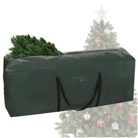 Husa depozitare brad artificial 125x50x40 cm, poliester, verde [3]