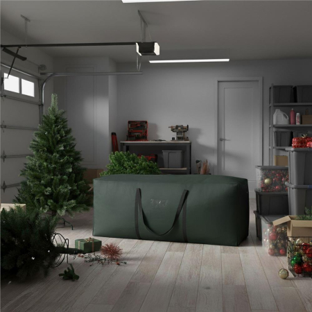 Husa depozitare brad artificial 125x50x40 cm, poliester, verde [10]
